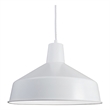 AQ Lighting Cast Iron Vintage Barn Hanging Metal Pendant Light in White