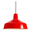 AQ Lighting Cast Iron Vintage Barn Hanging Metal Pendant Light in Red