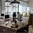 AQ Lighting Cast Iron Vintage Barn Hanging Metal Pendant Light in Black