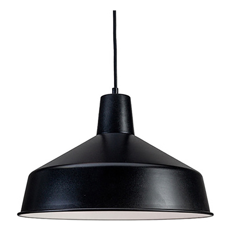 AQ Lighting Cast Iron Vintage Barn Hanging Metal Pendant Light in Black
