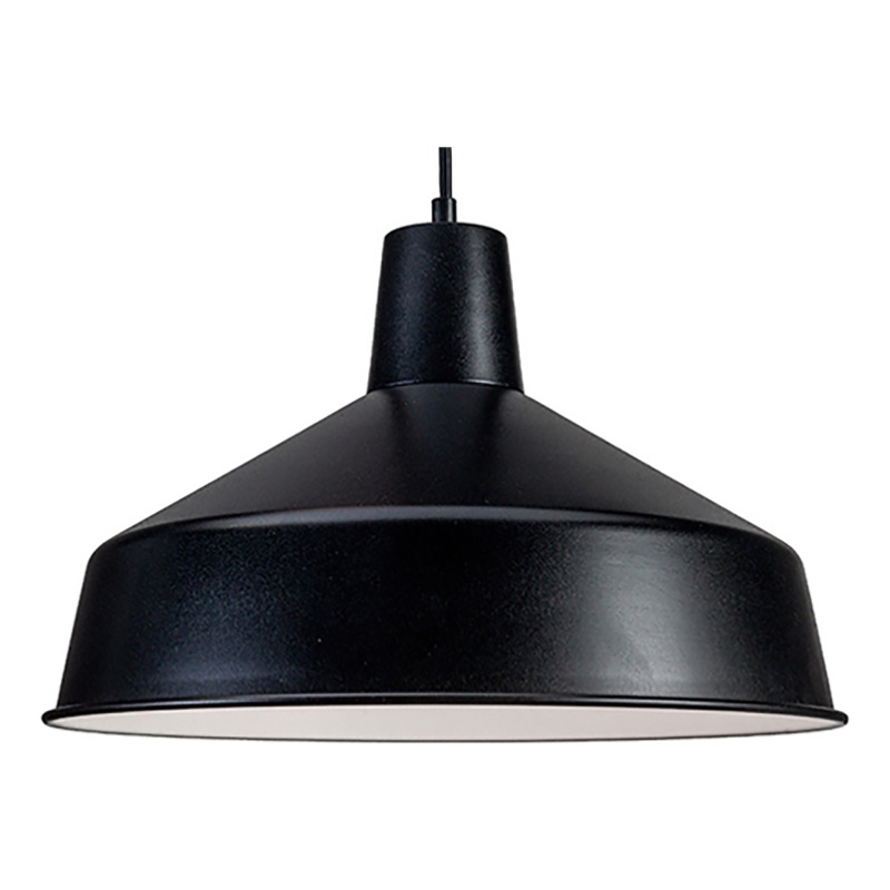 AQ Lighting Cast Iron Vintage Barn Hanging Pendant Lighting in Black