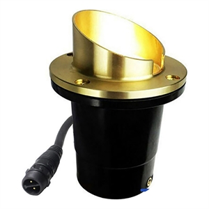 AQ Lighting Metal & Composite Well Light with Angle Shield in Brass