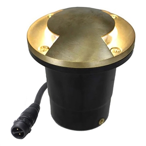 AQ Lighting Metal & Composite Well Light with Bi-Directional Cover in Brass