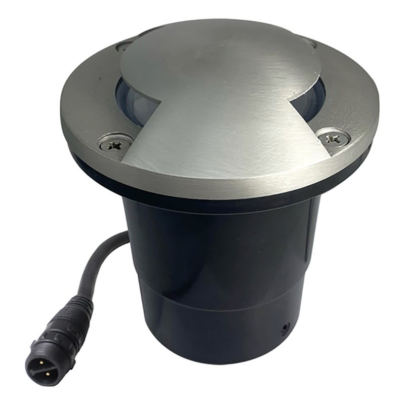 AQ Lighting Metal & Composite Well Light with Bi-Directional Cover in Nickel
