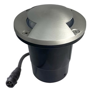 AQ Lighting Metal & Composite Well Light with Bi-Directional Cover in Nickel