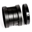 AQ Lighting Metal & Composite Well Light with Curved Grill Cover in Black