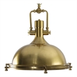 AQ Lighting Large Aluminum Hanging Pendant Ceiling Light Fixture in Brass
