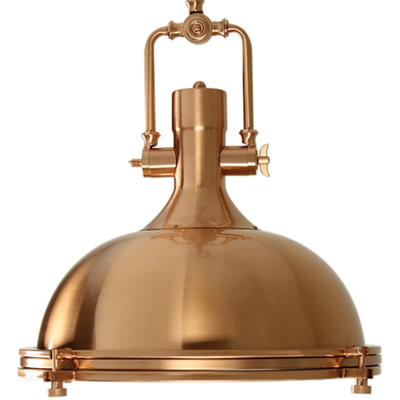 AQ Lighting Large Metal Hanging Pendant Ceiling Light Fixture in Copper