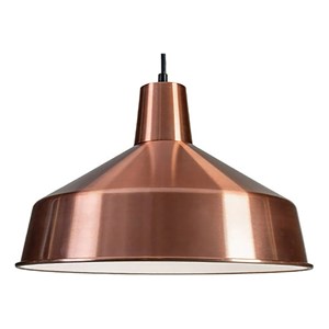 aq lighting 16&quot metal vintage barn hanging pendant light in copper