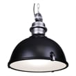 AQ Lighting Large Aluminum Warehouse Barn Hanging Kitchen Pendant Light in Black