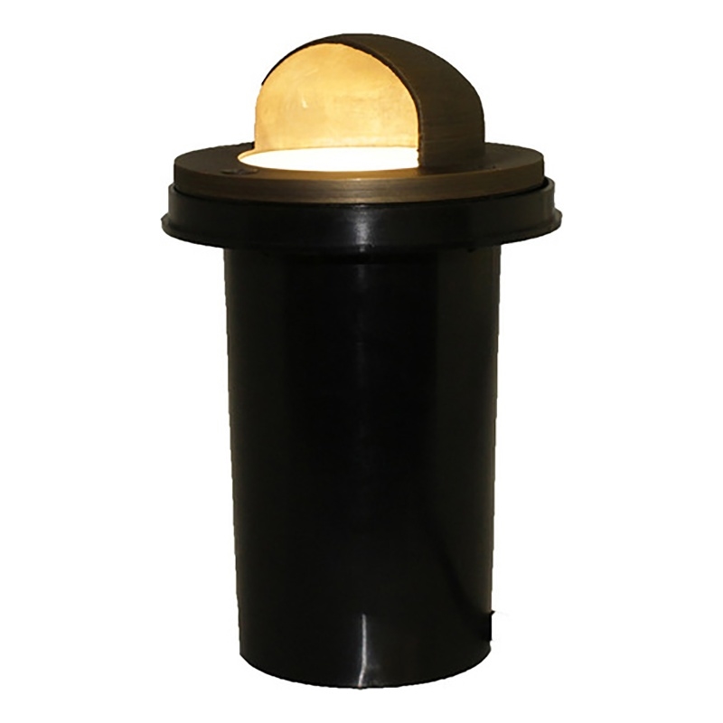 AQ Lighting Metal & Composite Well Pathway Light with Eyebrow Cover in Black
