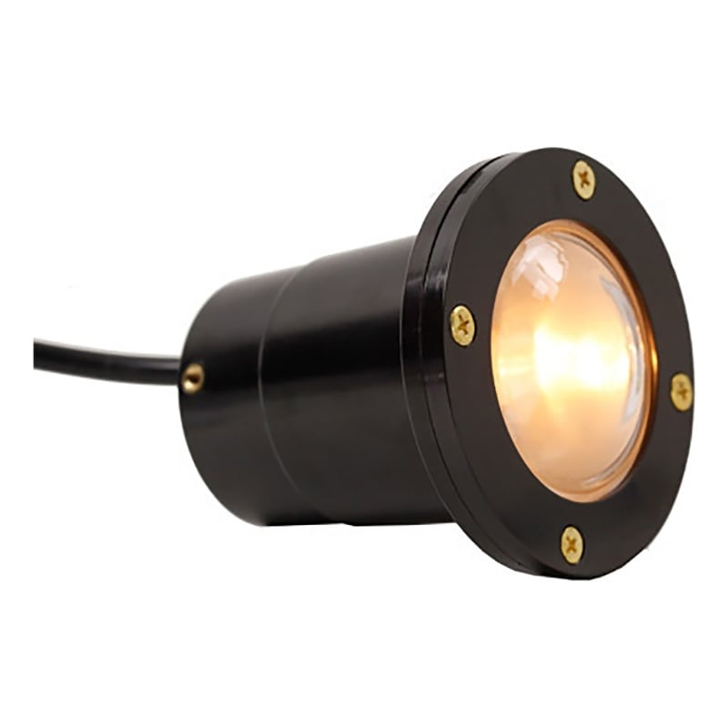 AQ Lighting Metal & Composite Pathway Well Light with Tri-Directional in Black