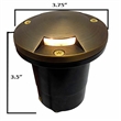 AQ Lighting Metal & Composite Pathway Well Light with Tri-Directional in Bronze
