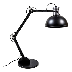 aq lighting aluminum table lamp with adjustable single light in black