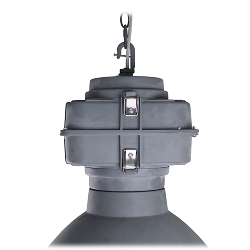 AQ Lighting Large Aluminum Hanging Pendant Kitchen Light in Industrial Gray