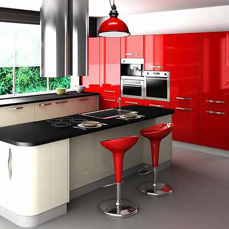 AQ Lighting Large Aluminum Warehouse Barn Hanging Kitchen Pendant Light in Red