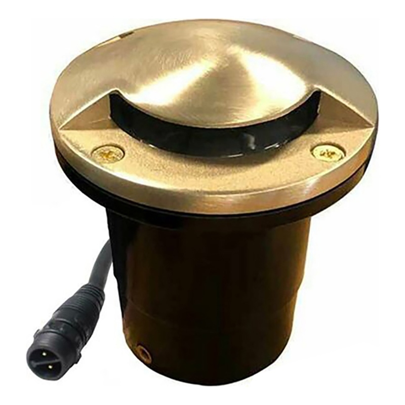 AQ Lighting Metal & Composite Well Light with One Leaf Cover in Brass