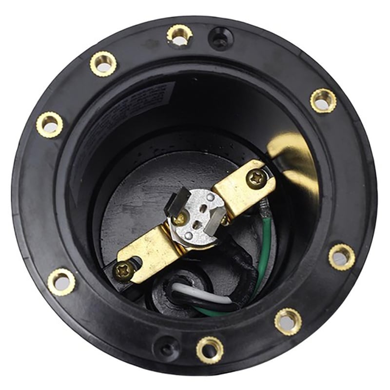 AQ Lighting Metal & Composite Well Light with Open Face Cover in Black