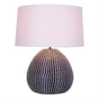 AQ Lighting Natural Seagrass & Fabric LED Table Lamp with String in White/Black