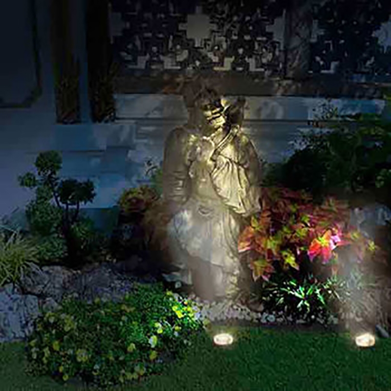 AQ Lighting Metal & Composite Well Light with Open Face Cover in Satin Nickel