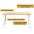 Orison 24x48 Mid Century Modern Metal Desk - Alpine White / Platinum Oak