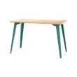 Orison 24x48 Mid Century Modern Metal Desk - Teal / Platinum Oak