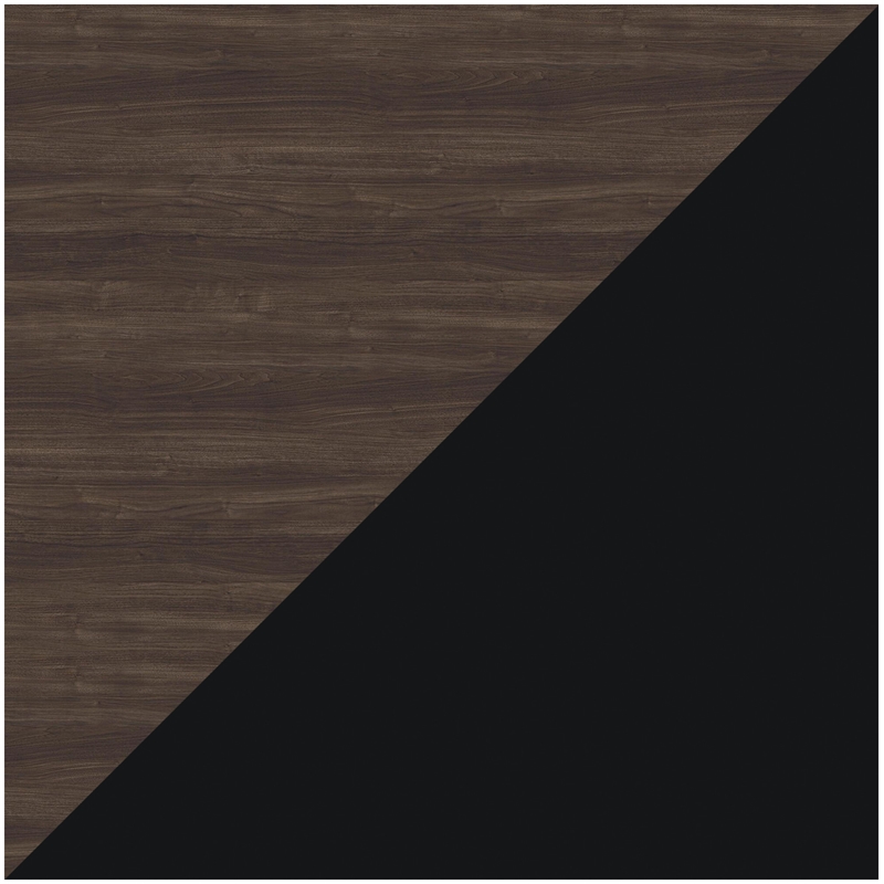 Orison 24x48 Mid Century Modern Metal Desk - Black / Trail Walnut