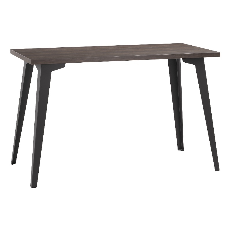 Orison 24x48 Mid Century Modern Metal Desk - Black / Trail Walnut
