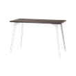 Orison 24x48 Mid Century Modern Metal Desk - Alpine White / Trail Walnut