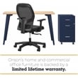 Orison 27x57 Mid Century Modern Metal Desk - Navy / Platinum Oak
