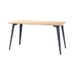 Orison 27x57 Mid Century Modern Metal Desk - Navy / Platinum Oak