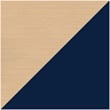 Orison 27x57 Mid Century Modern Metal Desk - Navy / Platinum Oak