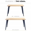 Orison 27x57 Mid Century Modern Metal Desk - Navy / Platinum Oak