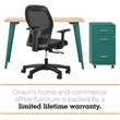 Orison 27x57 Mid Century Modern Metal Desk - Teal / Platinum Oak