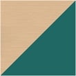 Orison 27x57 Mid Century Modern Metal Desk - Teal / Platinum Oak
