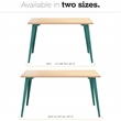 Orison 27x57 Mid Century Modern Metal Desk - Teal / Platinum Oak