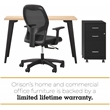 Orison 24x48 Mid Century Modern Metal Desk - Black / Platinum Oak