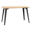 Orison 24x48 Mid Century Modern Metal Desk - Black / Platinum Oak