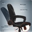 Click365 Transform 1.0 Ergonomic Mid Back Desk Chair Bonded Leather Black