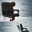 Click365 Transform 1.0 Ergonomic Mid Back Desk Chair Bonded Leather Black