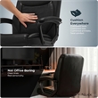 Click365 Transform 1.0 Ergonomic Mid Back Desk Chair Bonded Leather Black