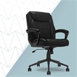 Click365 Transform 1.0 Ergonomic Mid Back Desk Chair Bonded Leather Black