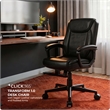 Click365 Transform 1.0 Ergonomic Mid Back Desk Chair Bonded Leather Black