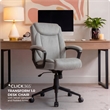 Click365 Transform 1.0 Ergonomic Mid Back Desk Chair Fabric Light Grey