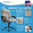 Click365 Transform 1.0 Ergonomic Mid Back Desk Chair Fabric Light Grey