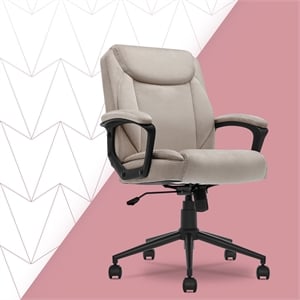 Click365 Transform 1.0 Ergonomic Mid Back Desk Chair Fabric Beige