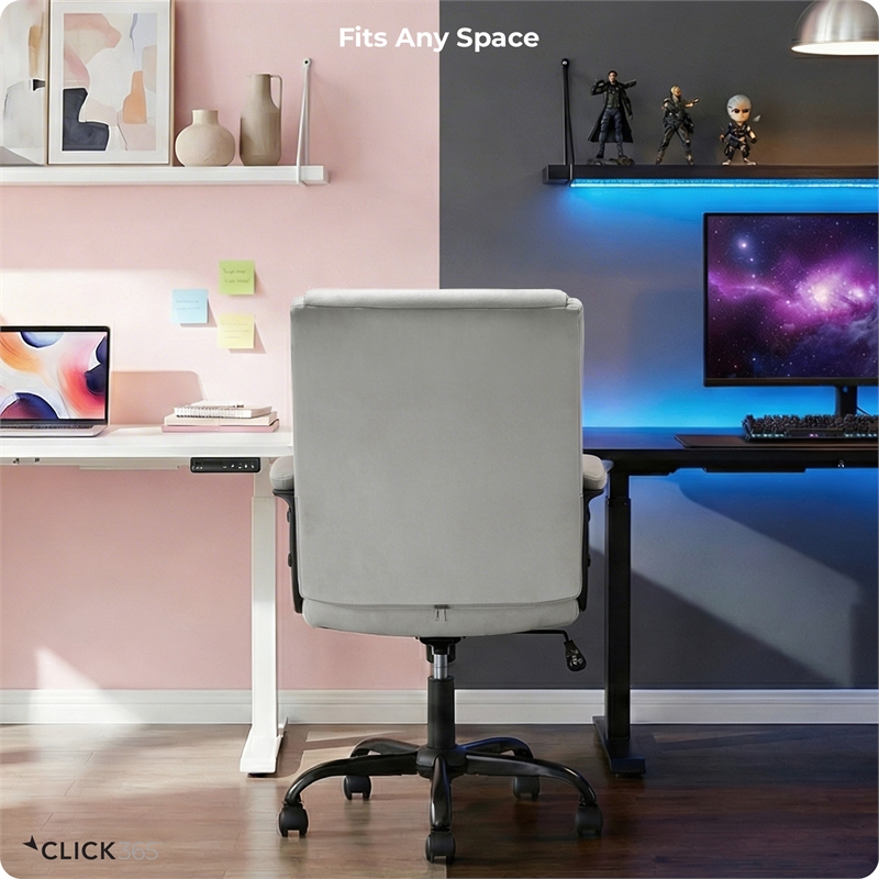 Click365 Transform 2.0 Ergonomic Mid Back Desk Chair Fabric Grey