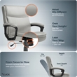 Click365 Transform 2.0 Ergonomic Mid Back Desk Chair Fabric Grey