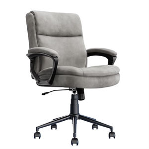 click365 transform 2.0 ergonomic mid back desk chair fabric grey