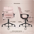 Click365 Transform 2.0 Ergonomic Mid Back Desk Chair Fabric Pink